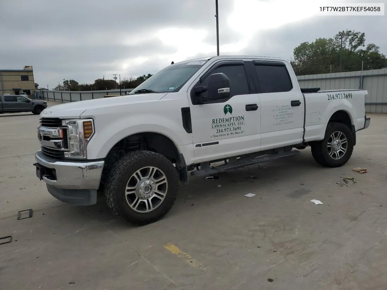 2019 Ford F250 Super Duty VIN: 1FT7W2BT7KEF54058 Lot: 71737734