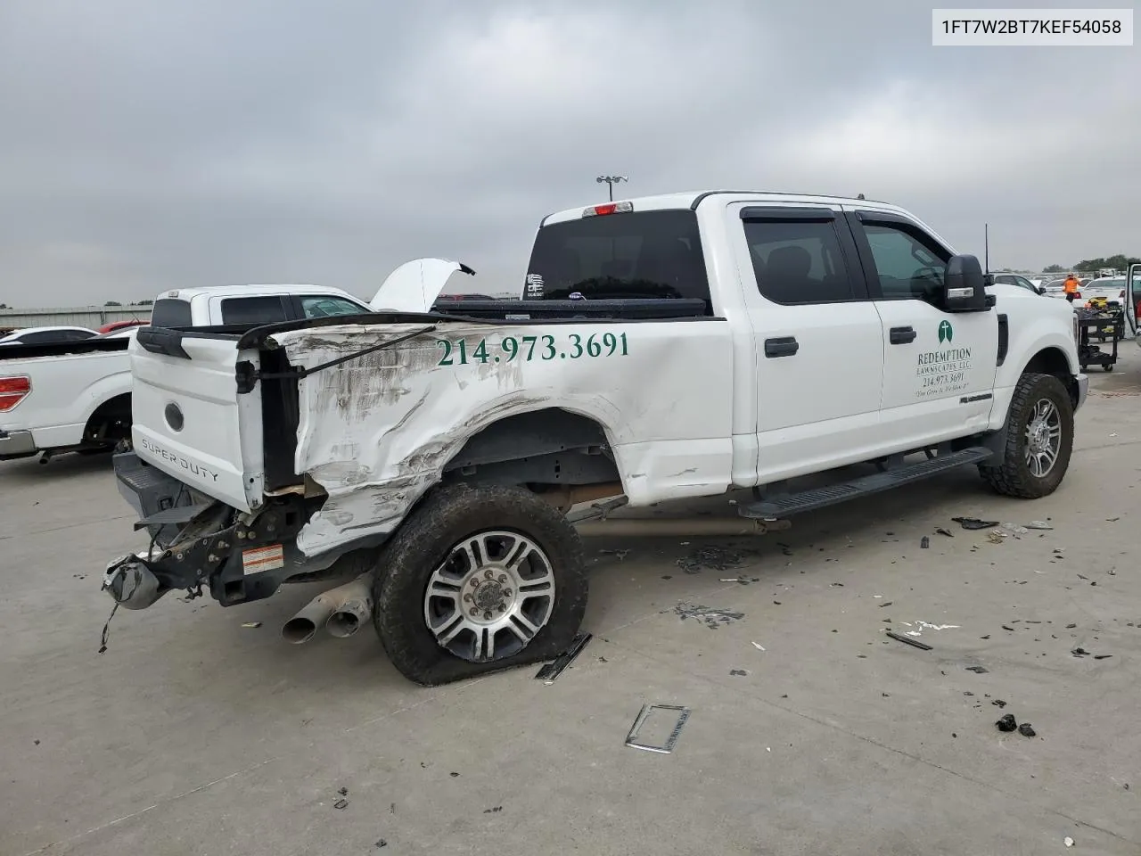 2019 Ford F250 Super Duty VIN: 1FT7W2BT7KEF54058 Lot: 71737734