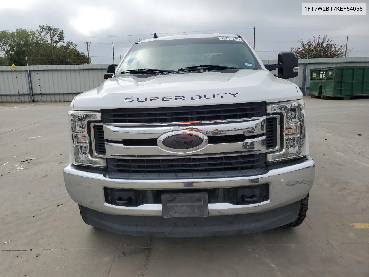 2019 Ford F250 Super Duty VIN: 1FT7W2BT7KEF54058 Lot: 71737734