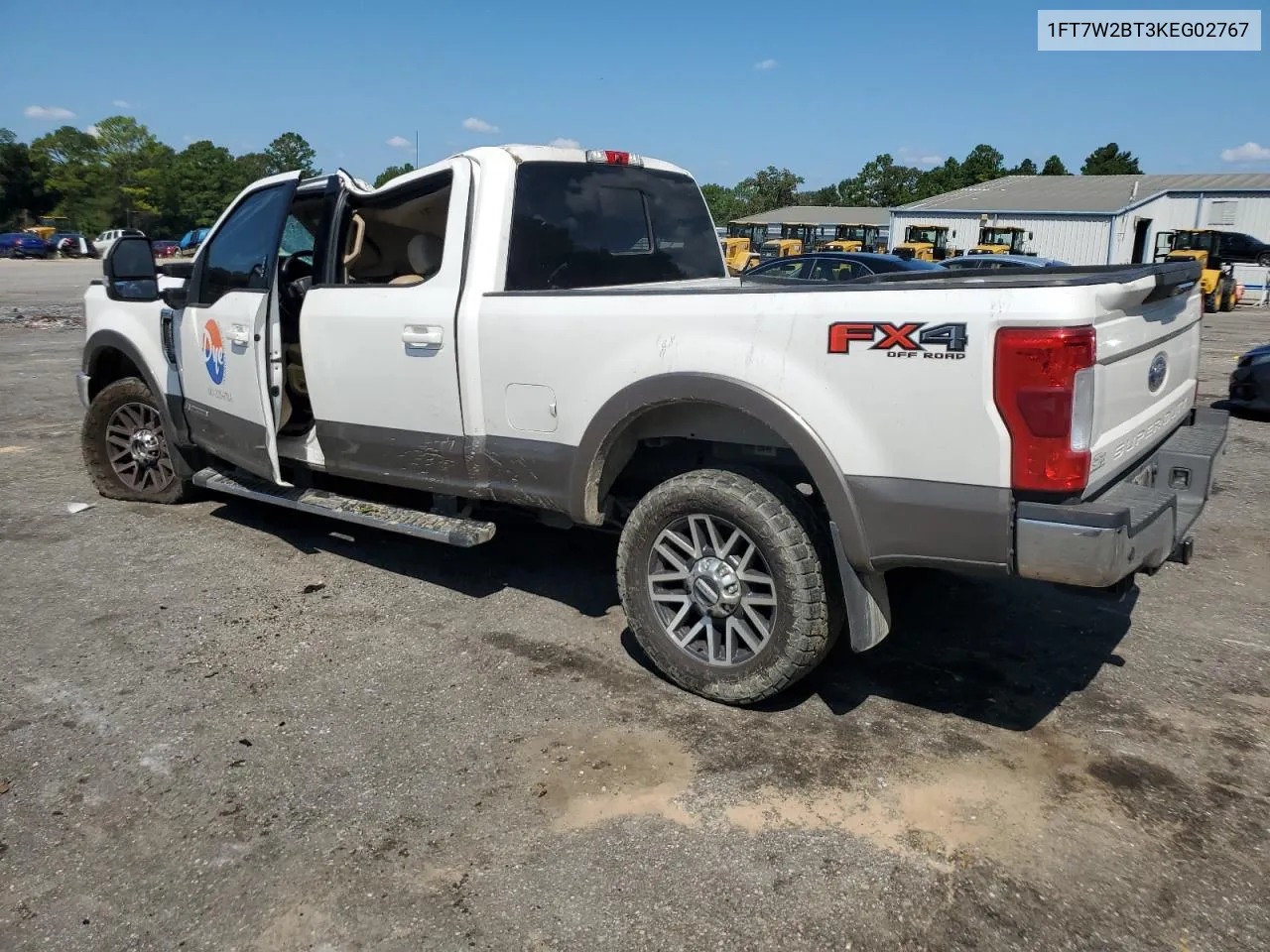 2019 Ford F250 Super Duty VIN: 1FT7W2BT3KEG02767 Lot: 72400784