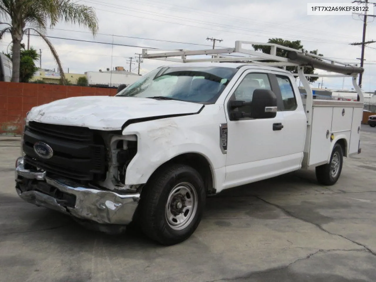 2019 Ford F250 Super Duty VIN: 1FT7X2A69KEF58122 Lot: 73222964