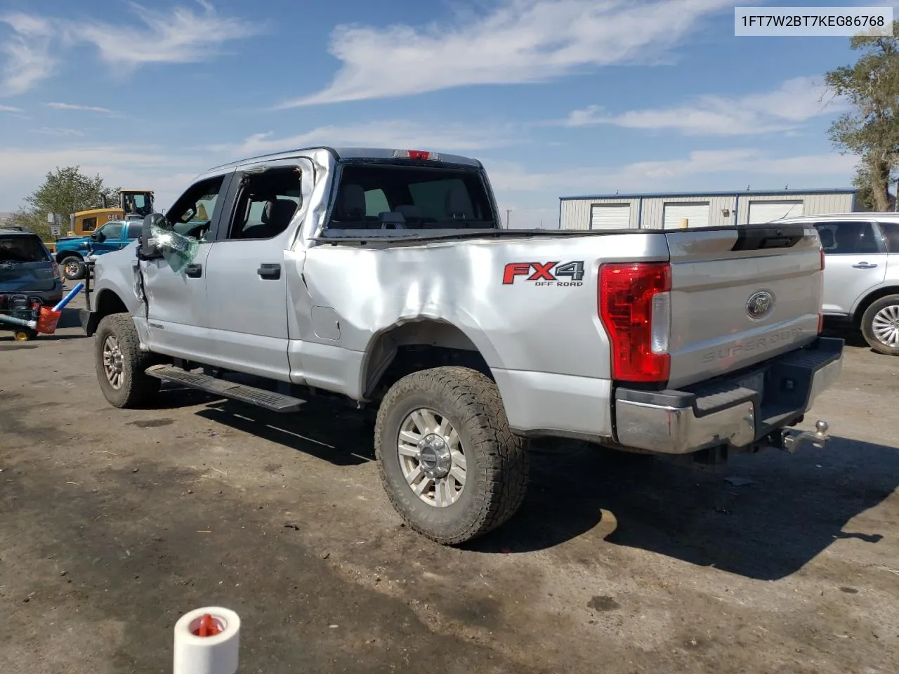 2019 Ford F250 Super Duty VIN: 1FT7W2BT7KEG86768 Lot: 74395244