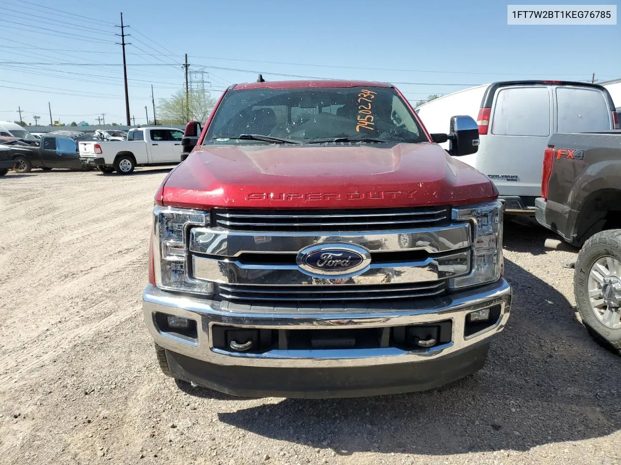 2019 Ford F250 Super Duty VIN: 1FT7W2BT1KEG76785 Lot: 74502734