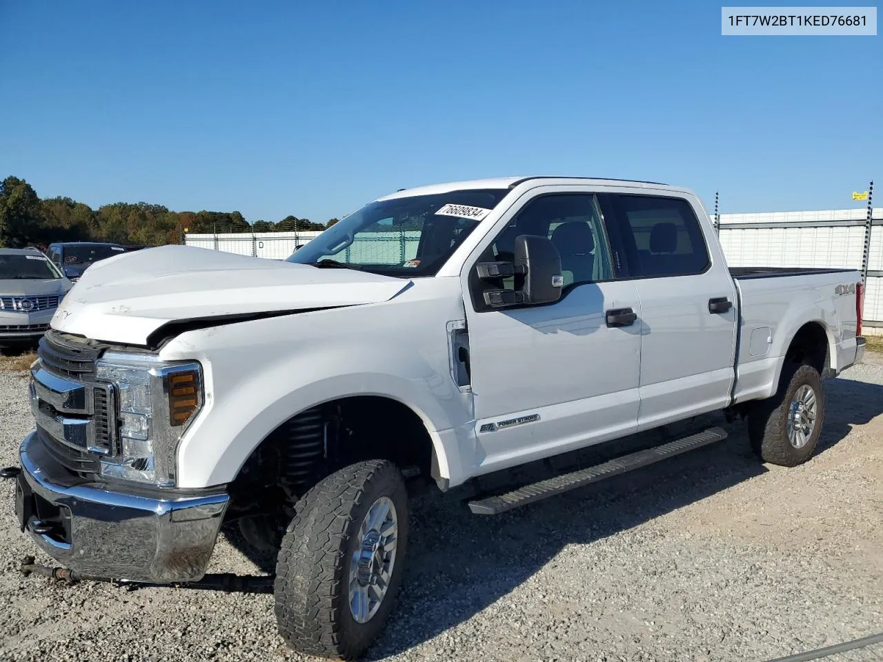 2019 Ford F250 Super Duty VIN: 1FT7W2BT1KED76681 Lot: 76609834