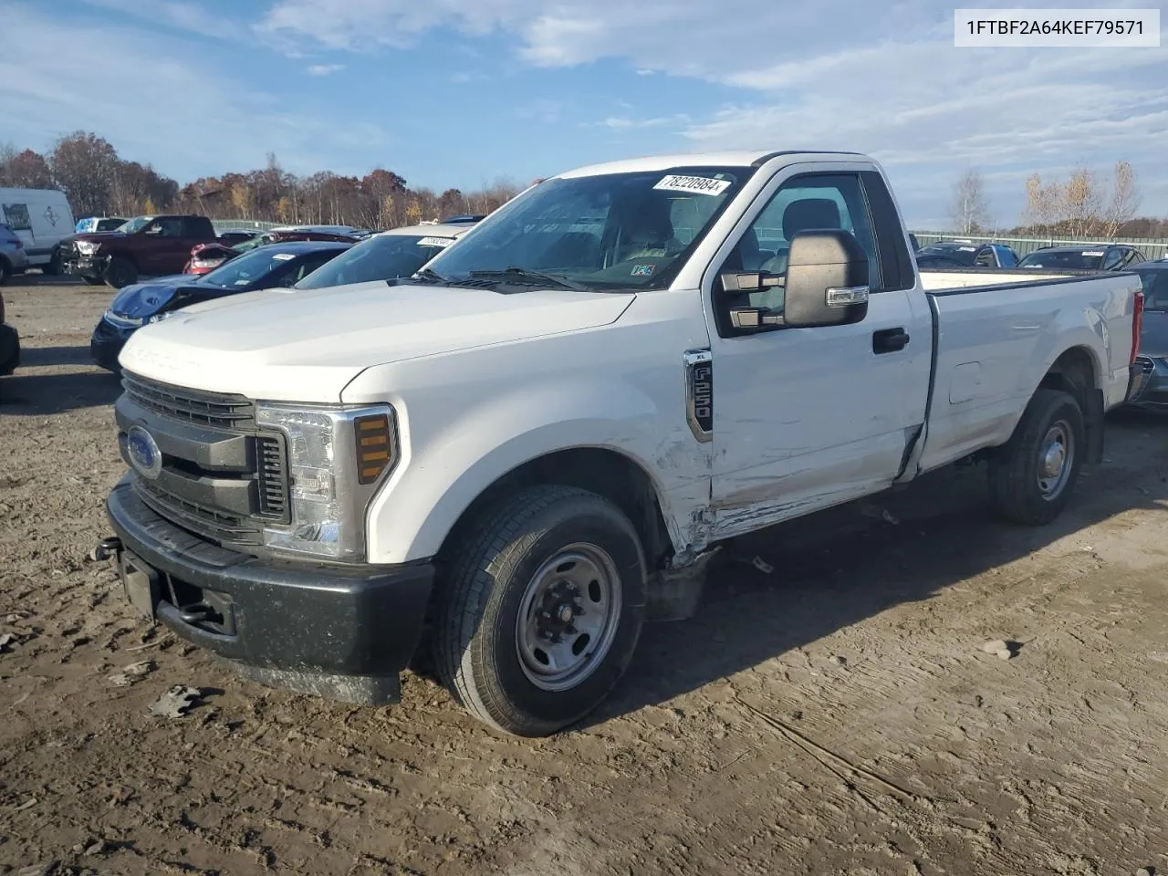 2019 Ford F250 Super Duty VIN: 1FTBF2A64KEF79571 Lot: 78220984