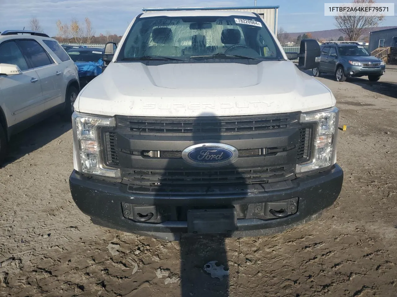 2019 Ford F250 Super Duty VIN: 1FTBF2A64KEF79571 Lot: 78220984