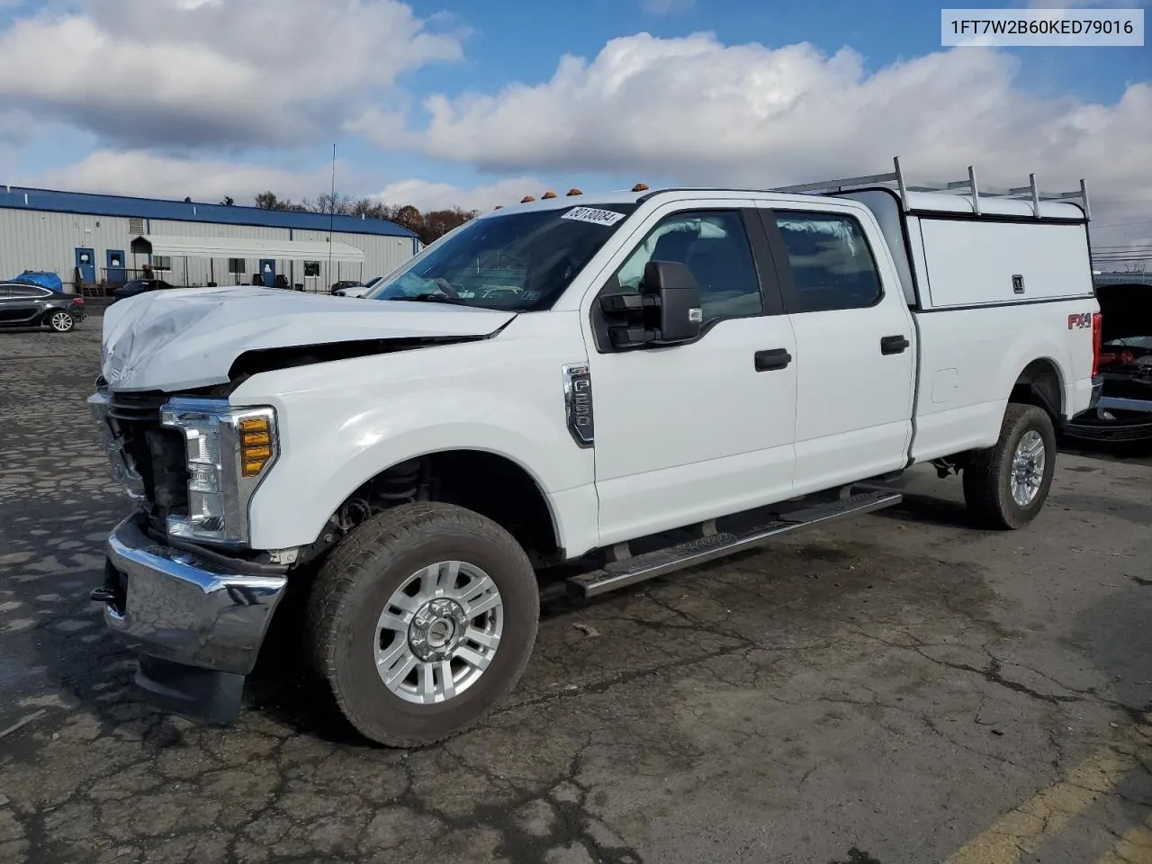 2019 Ford F250 Super Duty VIN: 1FT7W2B60KED79016 Lot: 80130084