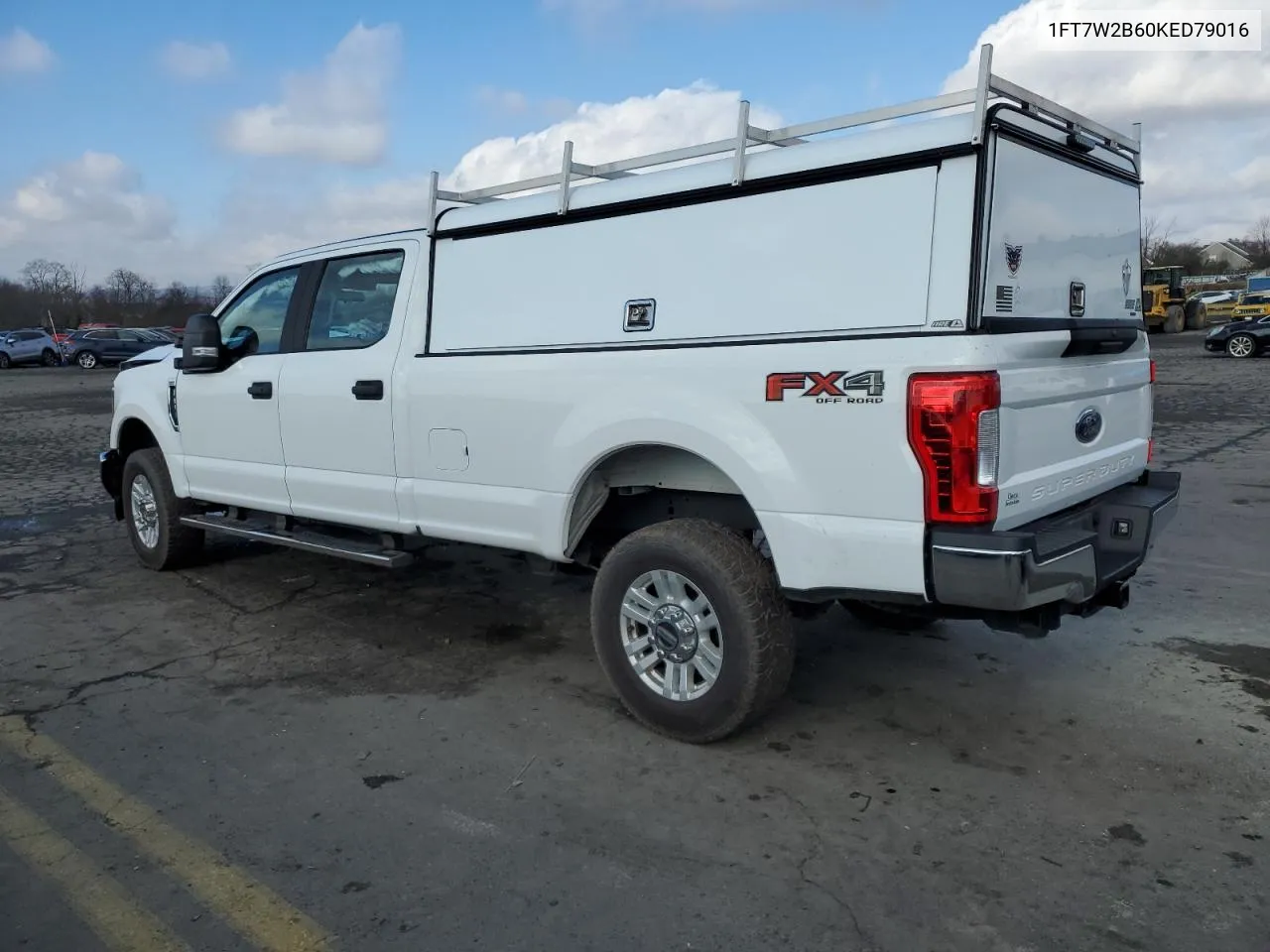 2019 Ford F250 Super Duty VIN: 1FT7W2B60KED79016 Lot: 80130084