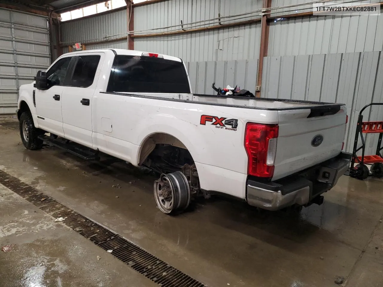 2019 Ford F250 Super Duty VIN: 1FT7W2BTXKEC82881 Lot: 80309844