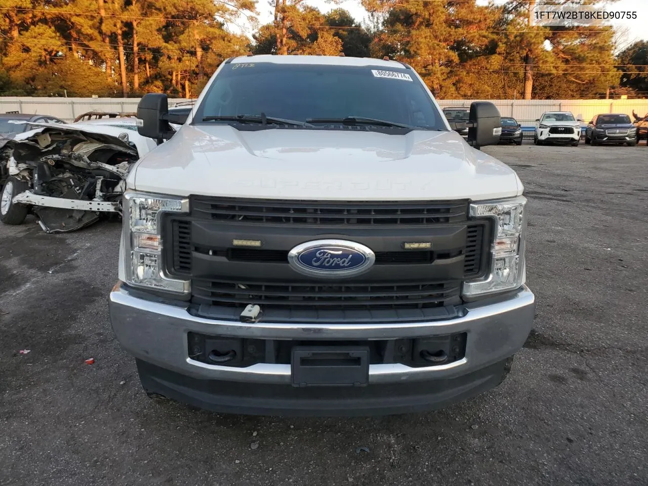 2019 Ford F250 Super Duty VIN: 1FT7W2BT8KED90755 Lot: 80566774