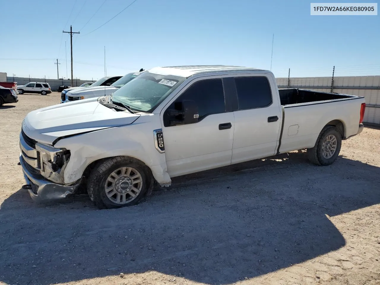 2019 Ford F250 Super Duty VIN: 1FD7W2A66KEG80905 Lot: 80718714