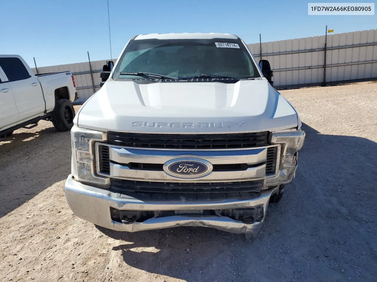 2019 Ford F250 Super Duty VIN: 1FD7W2A66KEG80905 Lot: 80718714