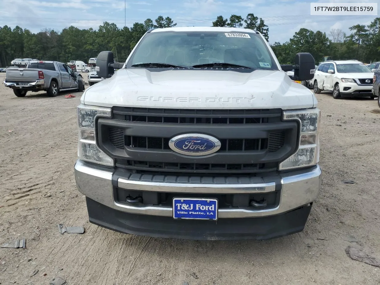 2020 Ford F250 Super Duty VIN: 1FT7W2BT9LEE15759 Lot: 67833994