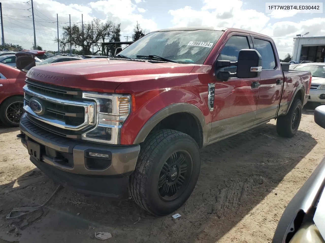 2020 Ford F250 Super Duty VIN: 1FT7W2BT4LED30442 Lot: 78661734