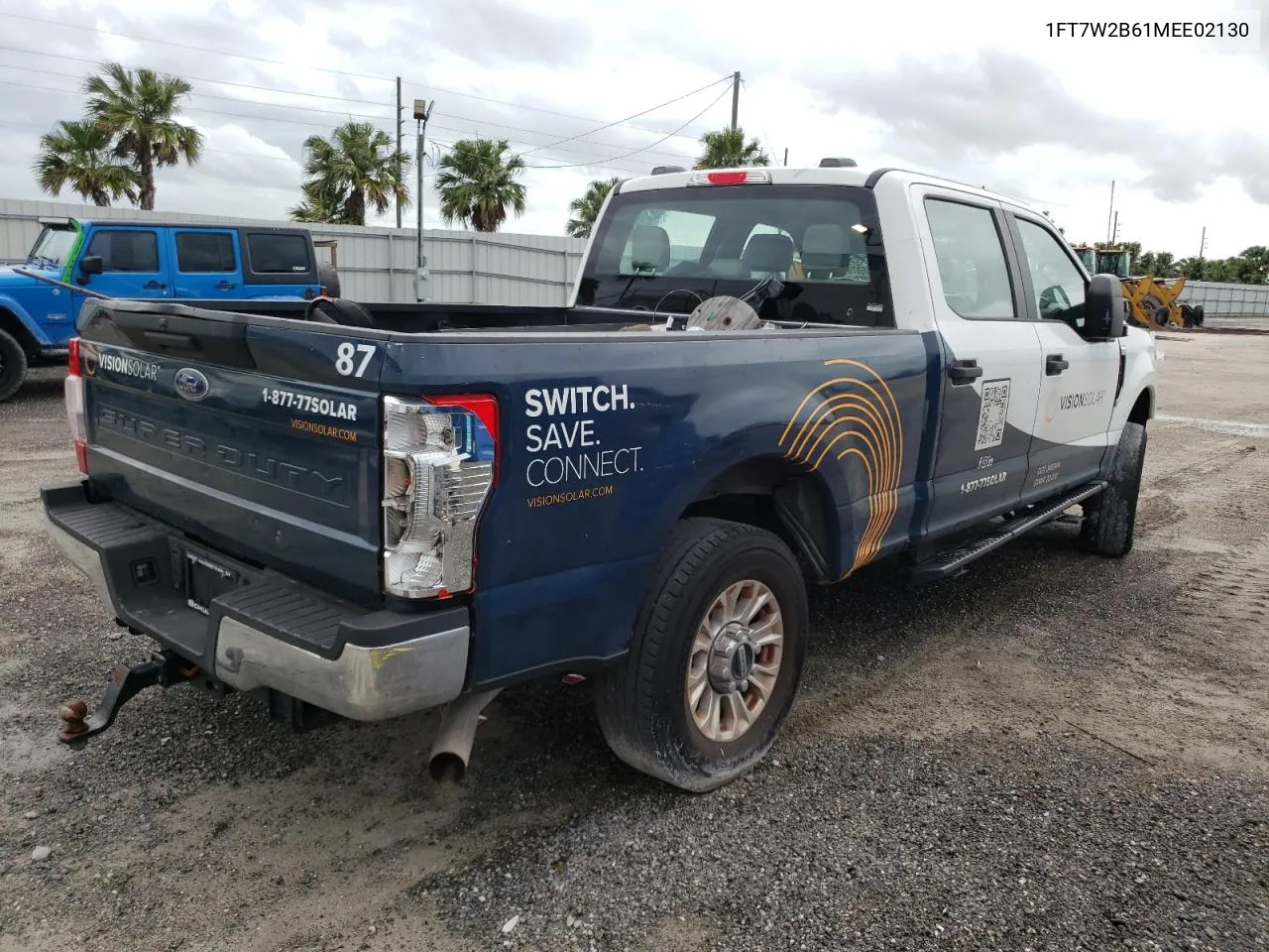 2021 Ford F250 Super Duty VIN: 1FT7W2B61MEE02130 Lot: 56687004