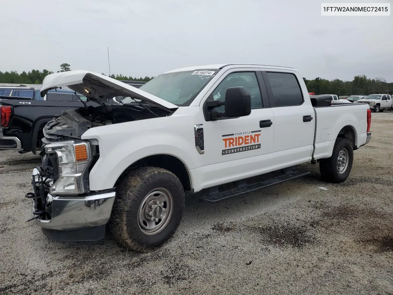 2021 Ford F250 Super Duty VIN: 1FT7W2AN0MEC72415 Lot: 66146314