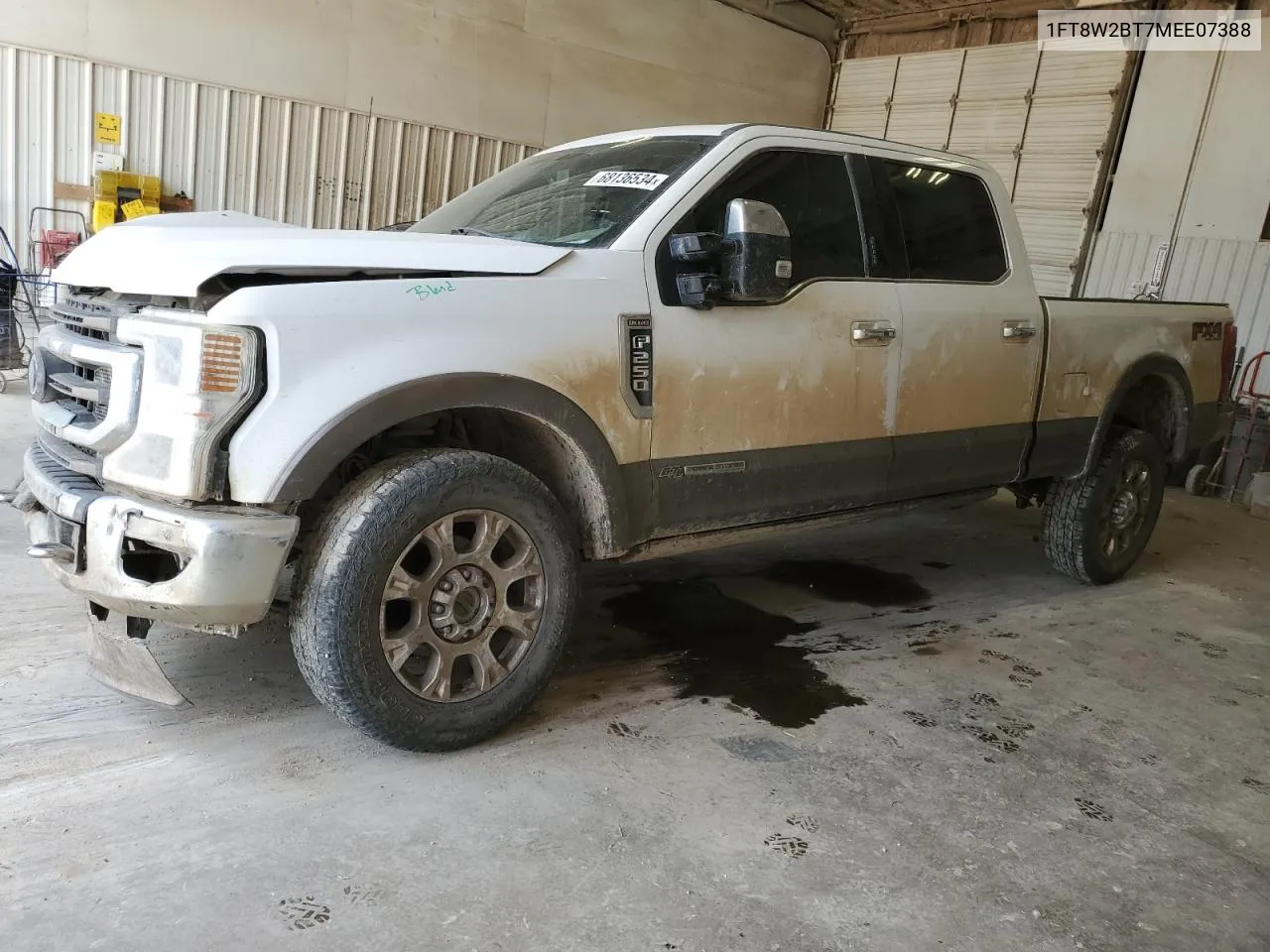 2021 Ford F250 Super Duty VIN: 1FT8W2BT7MEE07388 Lot: 68136534