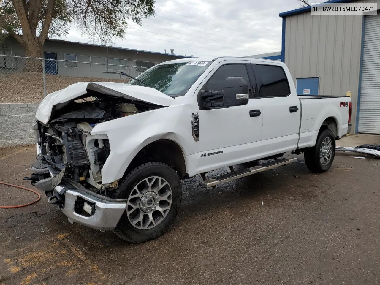 2021 Ford F250 Super Duty VIN: 1FT8W2BT5MED70471 Lot: 68547944