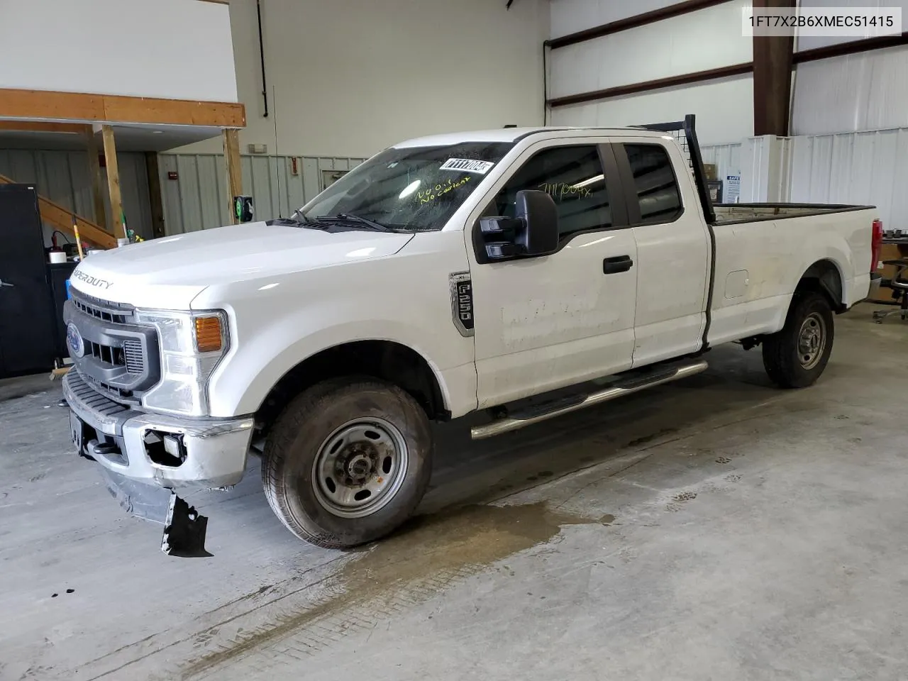 2021 Ford F250 Super Duty VIN: 1FT7X2B6XMEC51415 Lot: 71117004