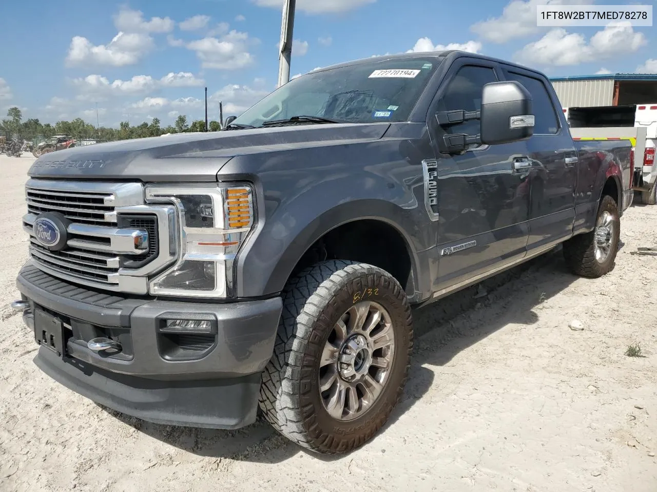 2021 Ford F250 Super Duty VIN: 1FT8W2BT7MED78278 Lot: 72270194