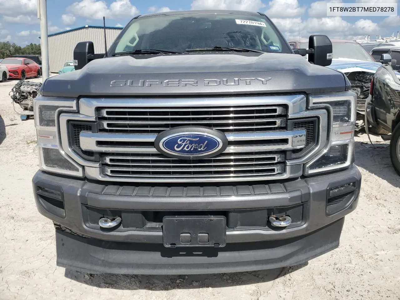 2021 Ford F250 Super Duty VIN: 1FT8W2BT7MED78278 Lot: 72270194