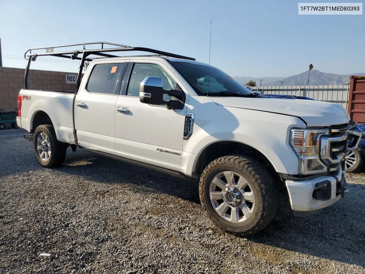 2021 Ford F250 Super Duty VIN: 1FT7W2BT1MED80393 Lot: 72646624