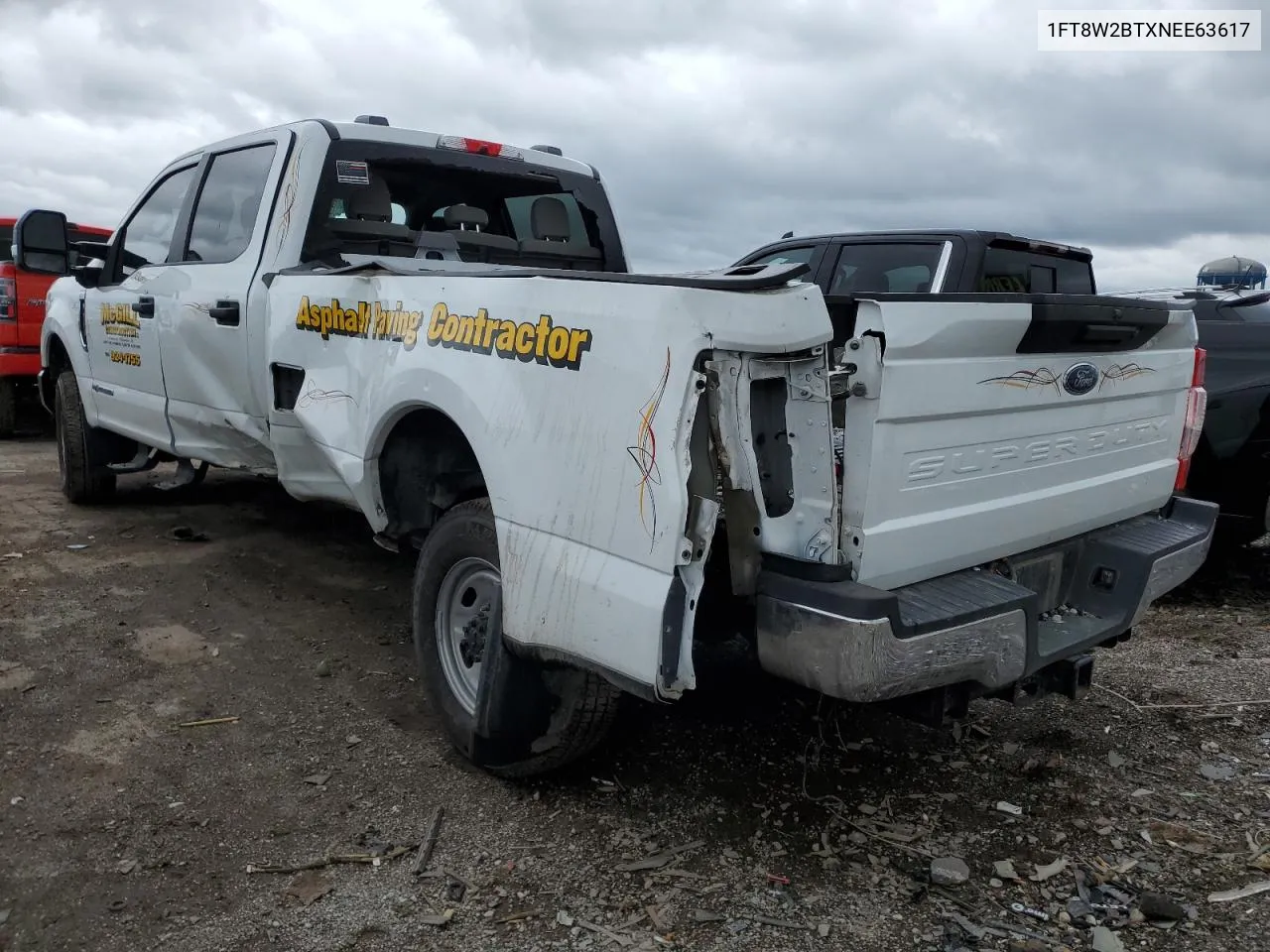 2022 Ford F250 Super Duty VIN: 1FT8W2BTXNEE63617 Lot: 52524354