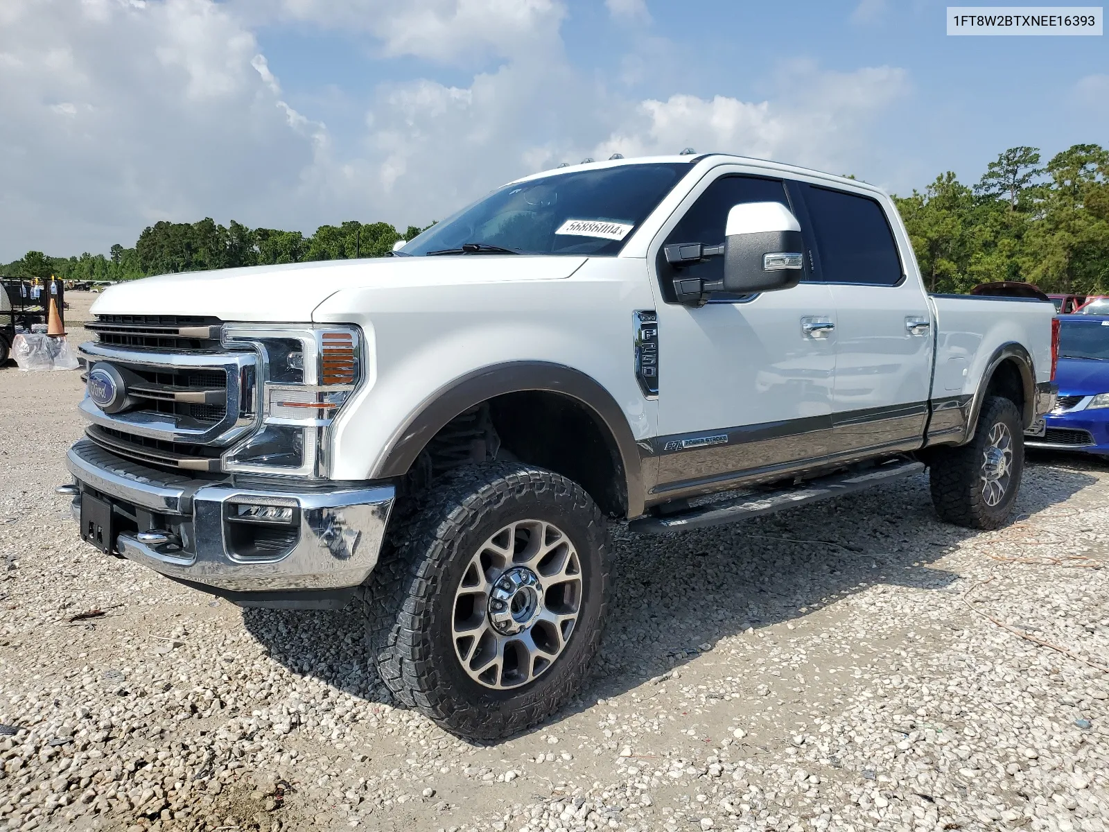 2022 Ford F250 Super Duty VIN: 1FT8W2BTXNEE16393 Lot: 56886004