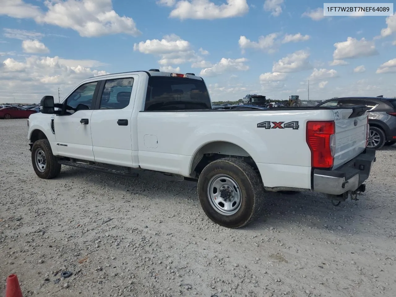 2022 Ford F250 Super Duty VIN: 1FT7W2BT7NEF64089 Lot: 69727124