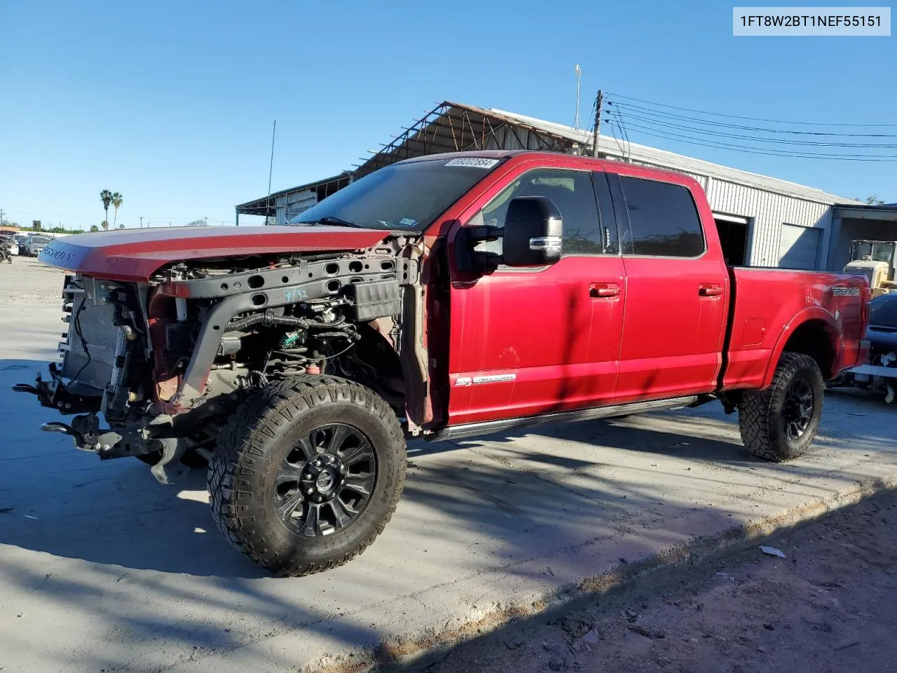 2022 Ford F250 Super Duty VIN: 1FT8W2BT1NEF55151 Lot: 76496674