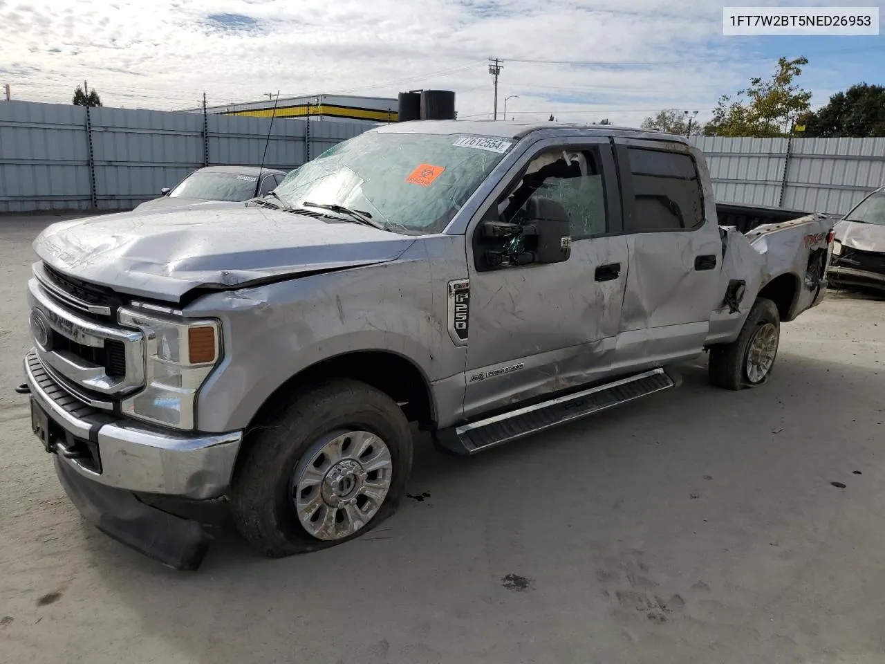 2022 Ford F250 Super Duty VIN: 1FT7W2BT5NED26953 Lot: 77612554