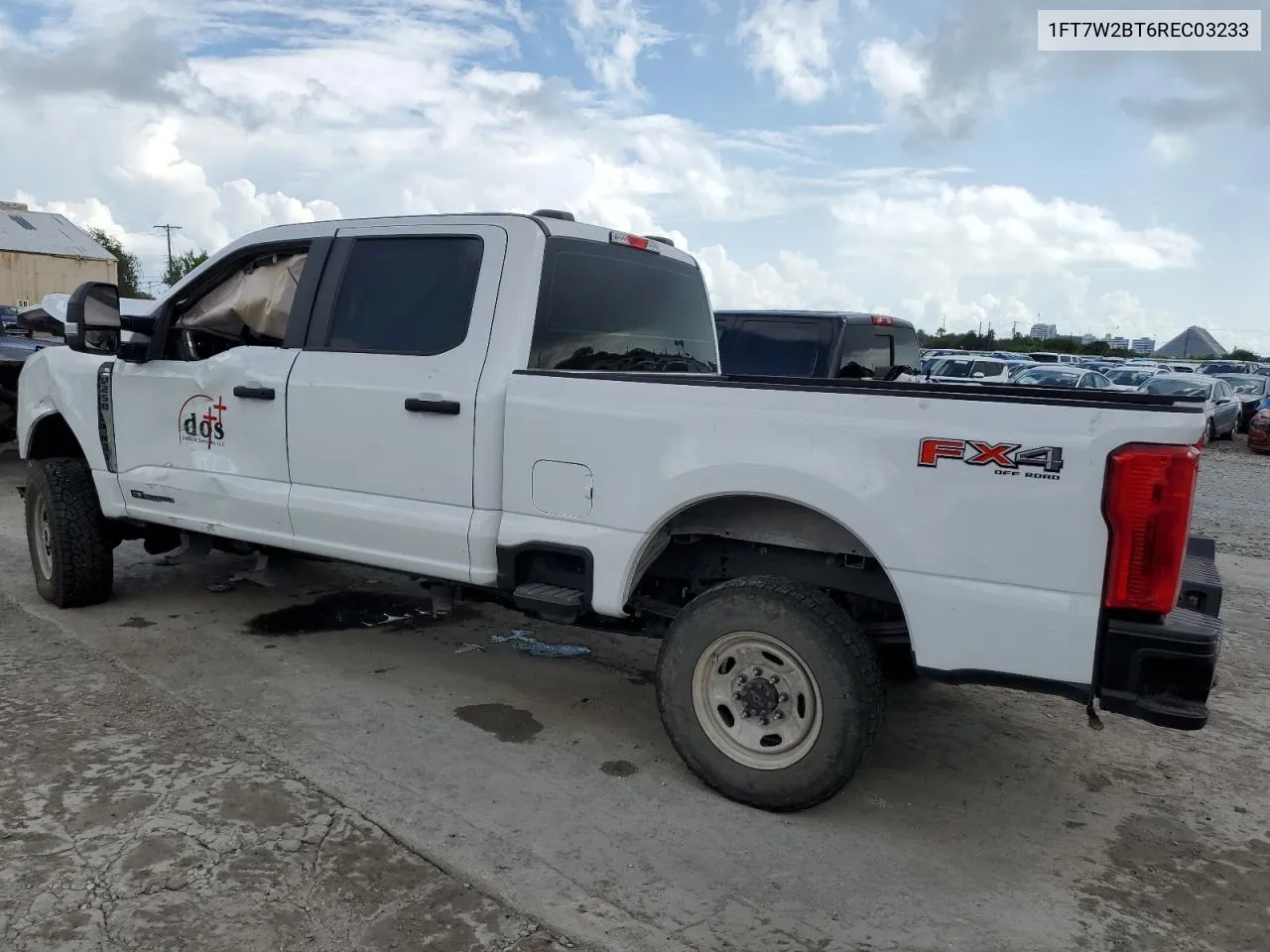 2024 Ford F250 Super Duty VIN: 1FT7W2BT6REC03233 Lot: 72088704