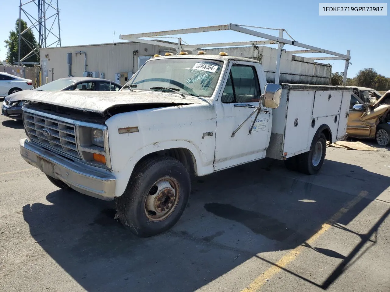 1986 Ford F350 VIN: 1FDKF3719GPB73987 Lot: 60968364