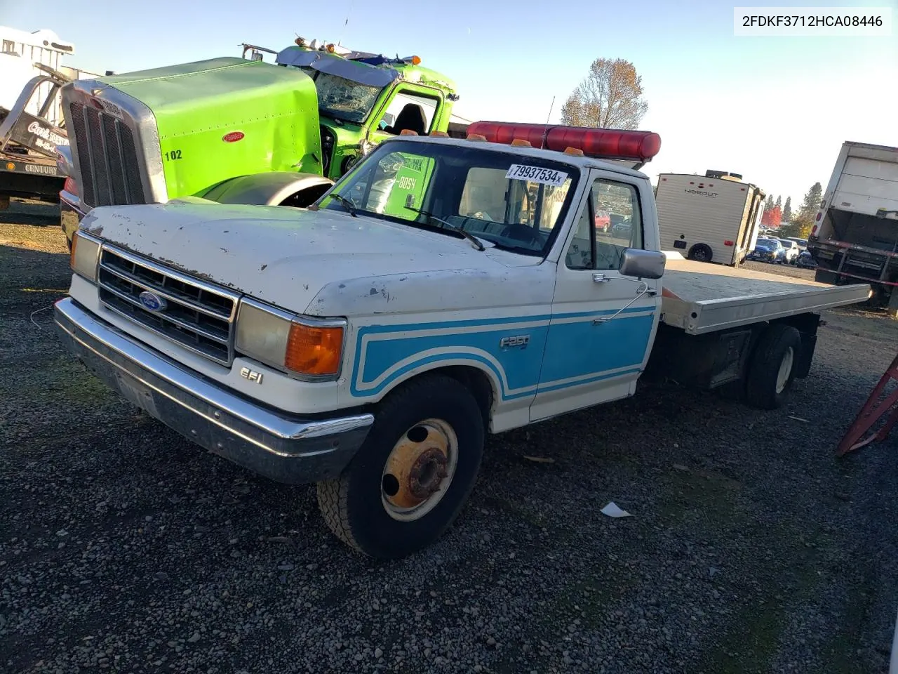 1987 Ford F350 VIN: 2FDKF3712HCA08446 Lot: 79937534