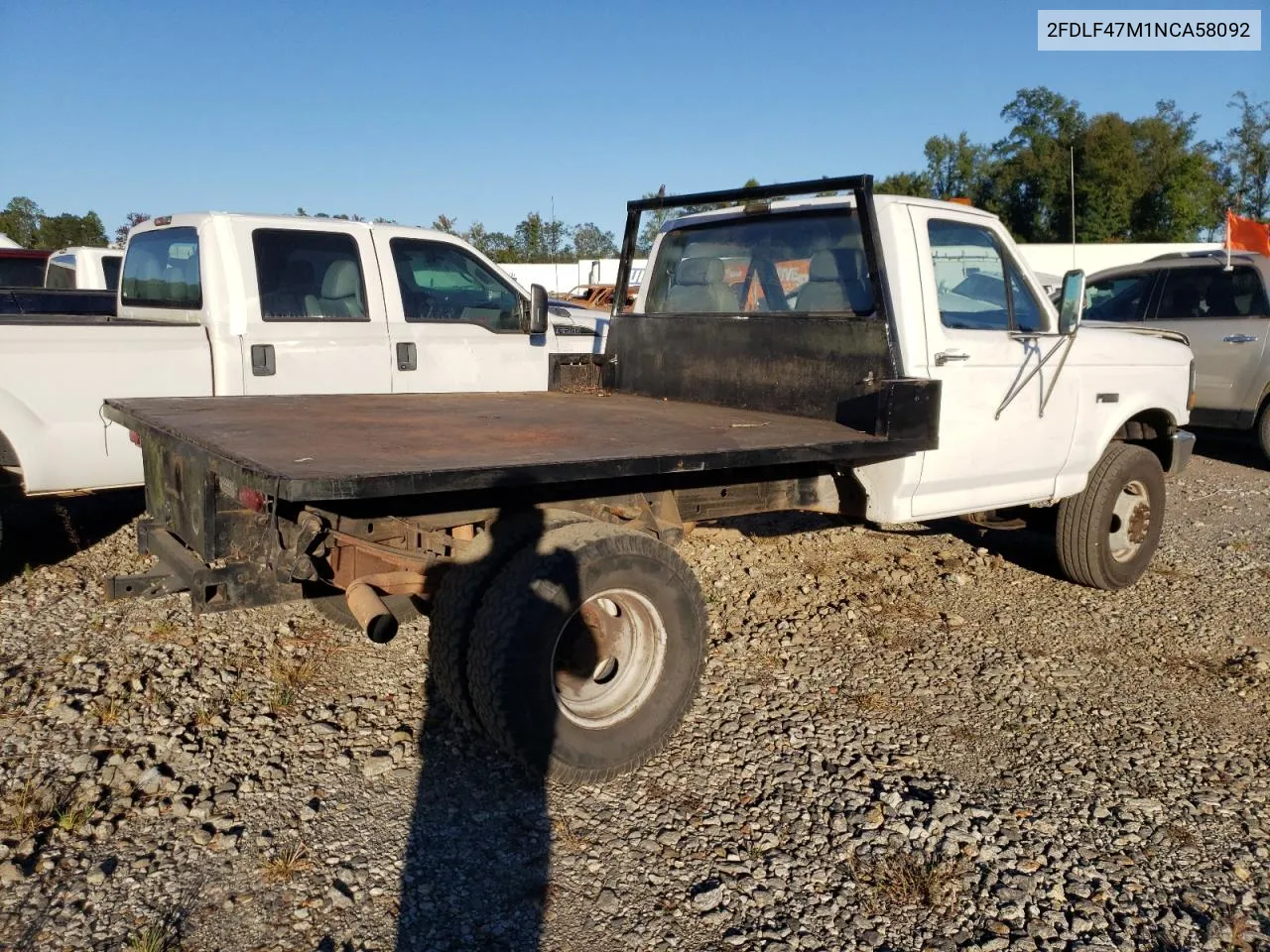 1992 Ford F Super Duty VIN: 2FDLF47M1NCA58092 Lot: 75182084