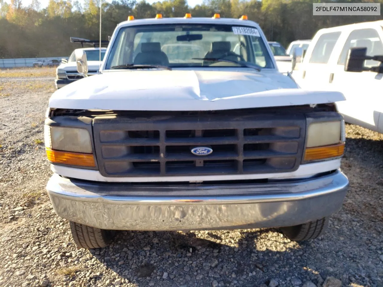 1992 Ford F Super Duty VIN: 2FDLF47M1NCA58092 Lot: 75182084