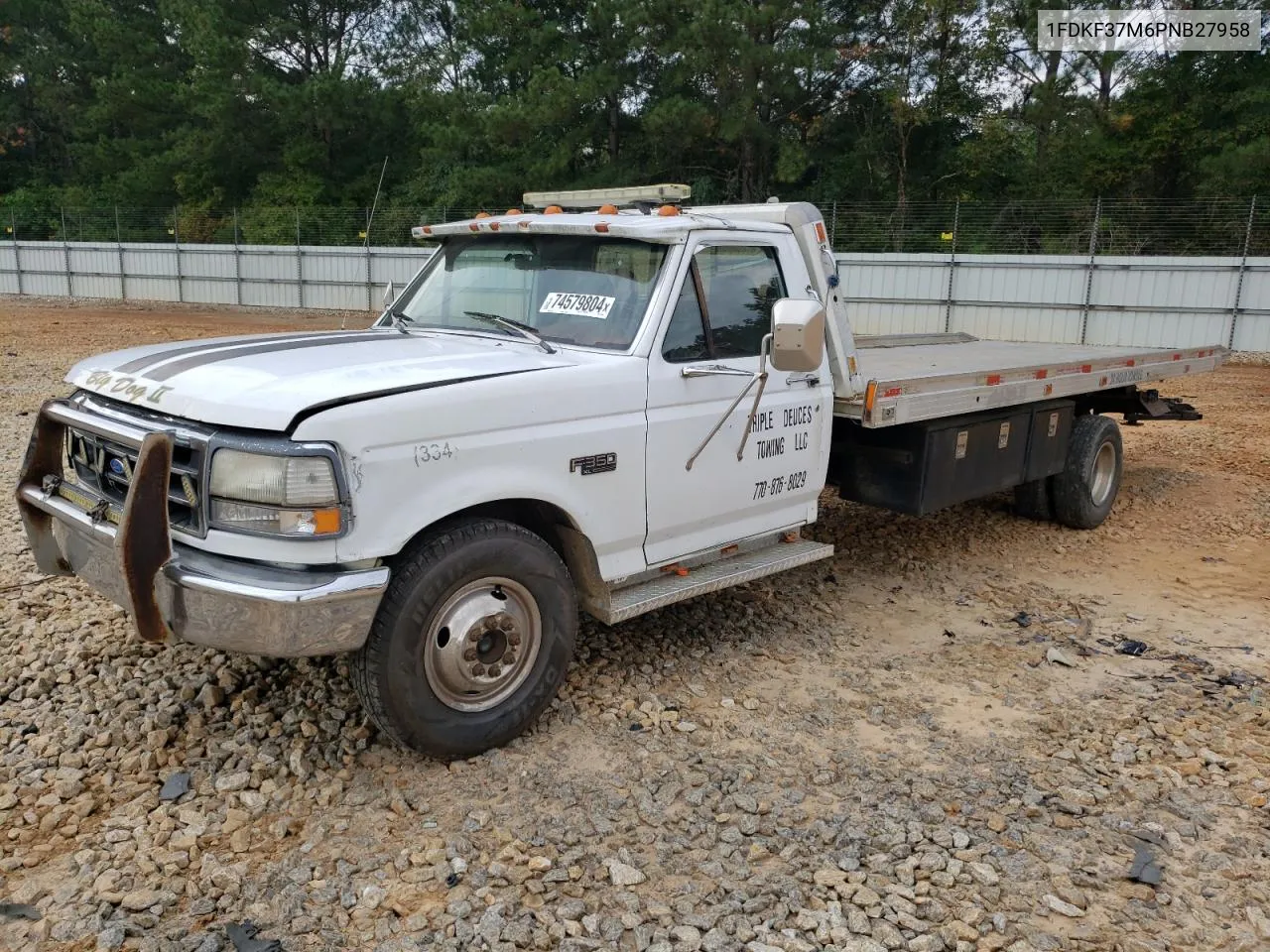 1993 Ford F350 VIN: 1FDKF37M6PNB27958 Lot: 74579804