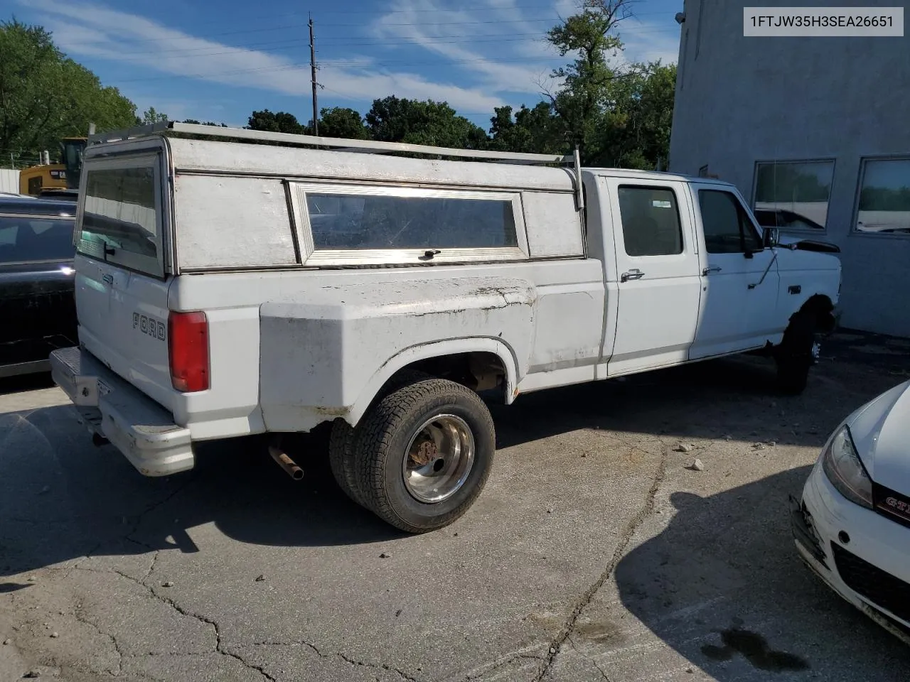 1995 Ford F350 VIN: 1FTJW35H3SEA26651 Lot: 72149904