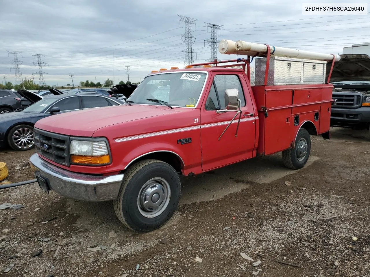 1995 Ford F350 VIN: 2FDHF37H6SCA25040 Lot: 74340124