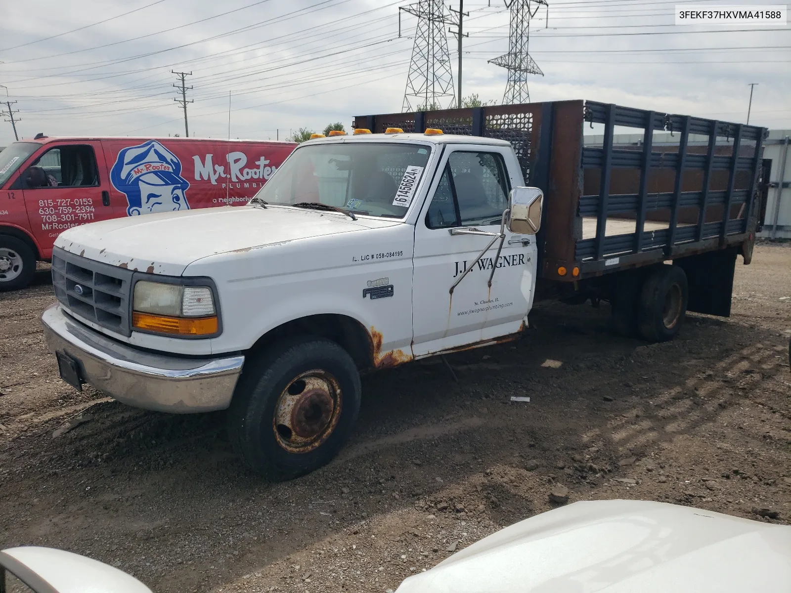 1997 Ford F350 VIN: 3FEKF37HXVMA41588 Lot: 61456624