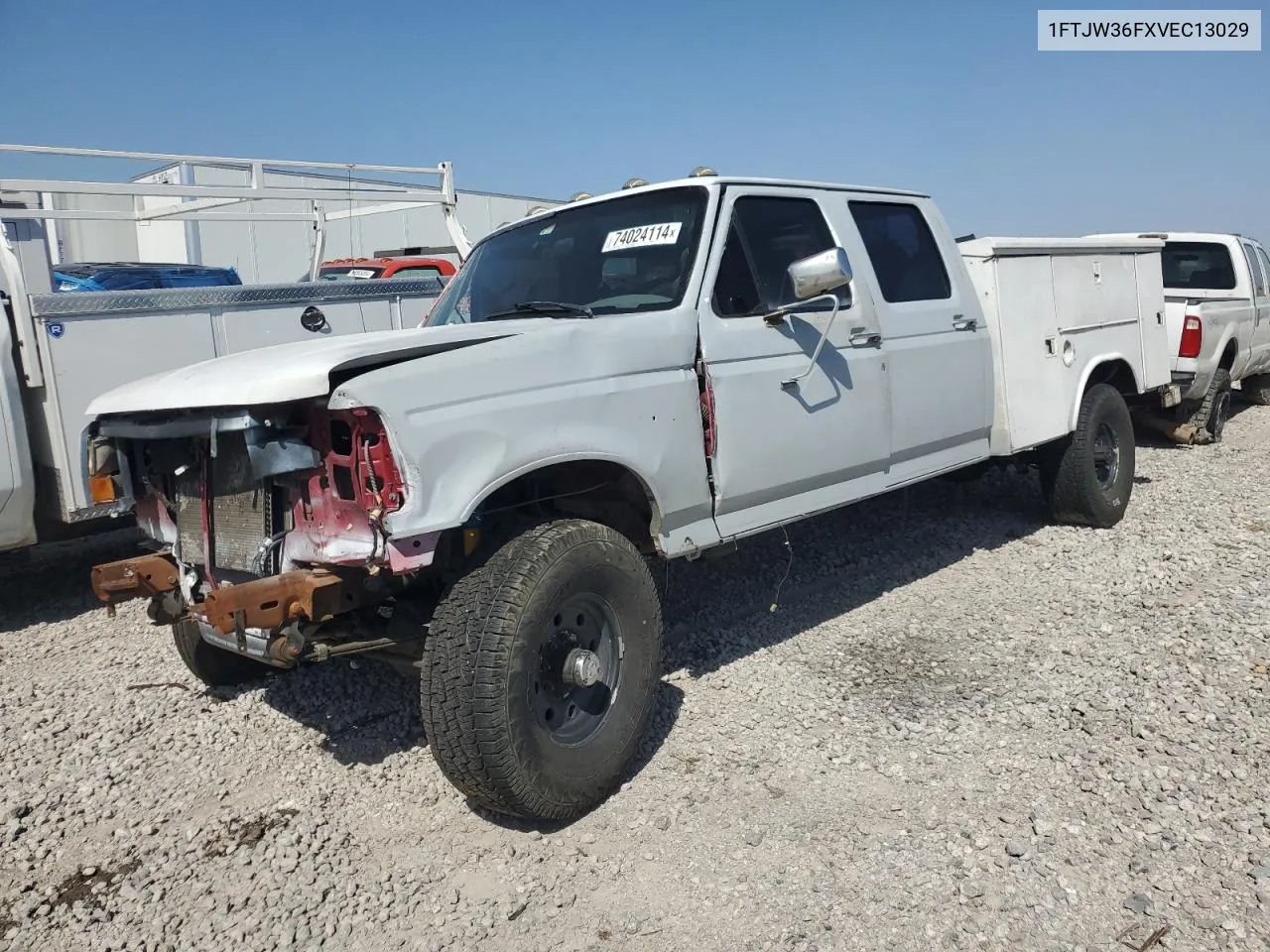 1997 Ford F350 VIN: 1FTJW36FXVEC13029 Lot: 74024114