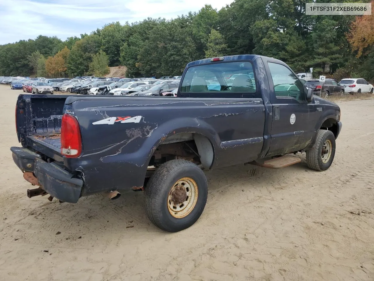 1999 Ford F350 Srw Super Duty VIN: 1FTSF31F2XEB69686 Lot: 73233004