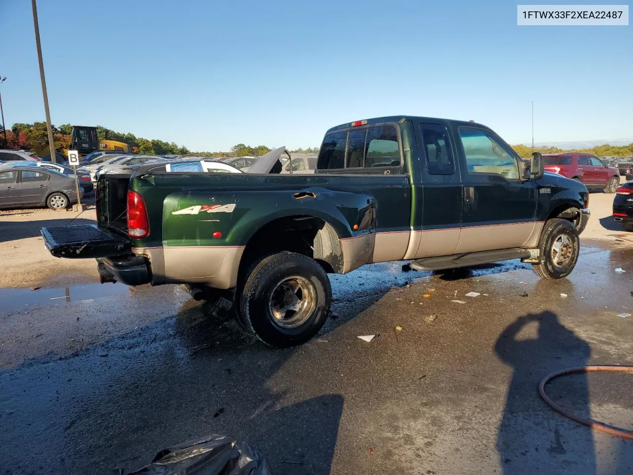 1999 Ford F350 Super Duty VIN: 1FTWX33F2XEA22487 Lot: 73292574