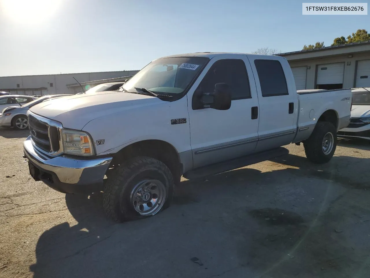 1999 Ford F350 Srw Super Duty VIN: 1FTSW31F8XEB62676 Lot: 75003544