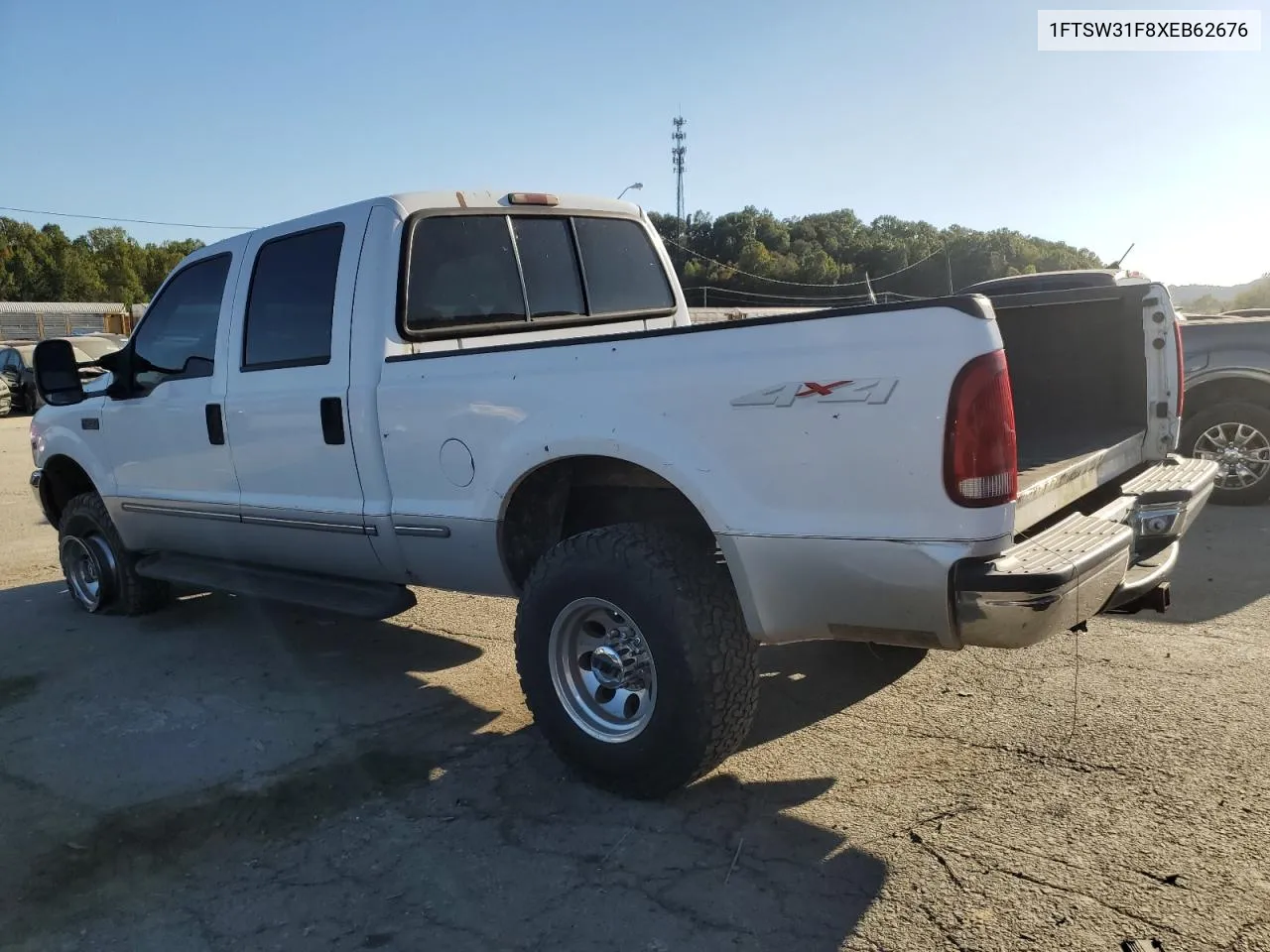 1999 Ford F350 Srw Super Duty VIN: 1FTSW31F8XEB62676 Lot: 75003544