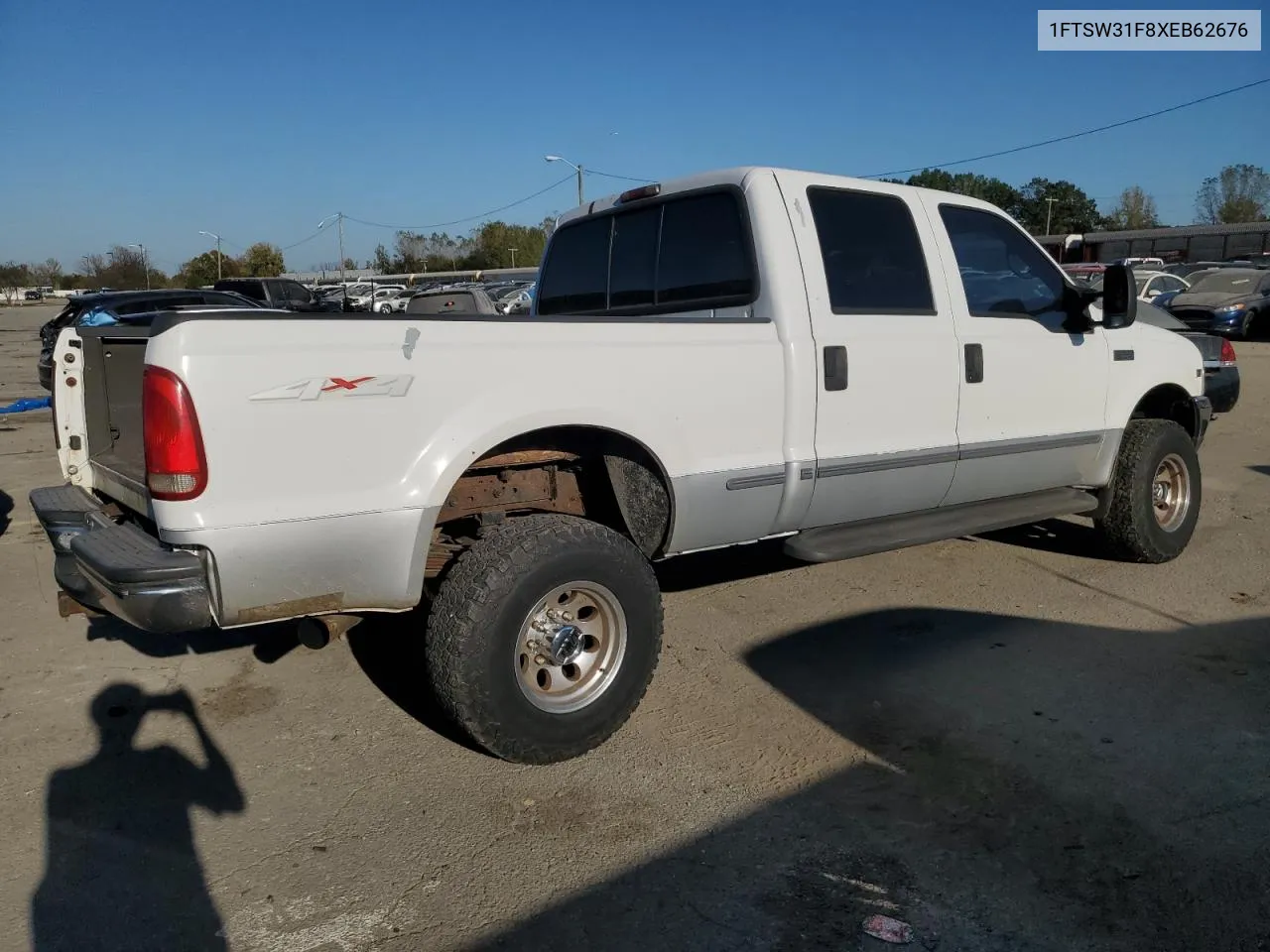 1999 Ford F350 Srw Super Duty VIN: 1FTSW31F8XEB62676 Lot: 75003544