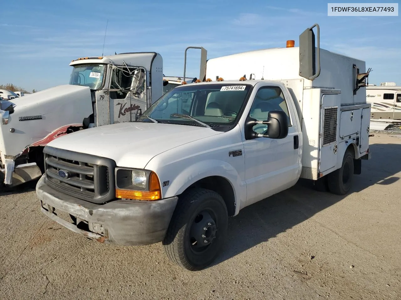 1999 Ford F350 Super Duty VIN: 1FDWF36L8XEA77493 Lot: 75741694