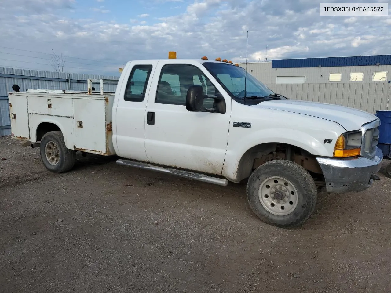 2000 Ford F350 Srw Super Duty VIN: 1FDSX35L0YEA45572 Lot: 65990414