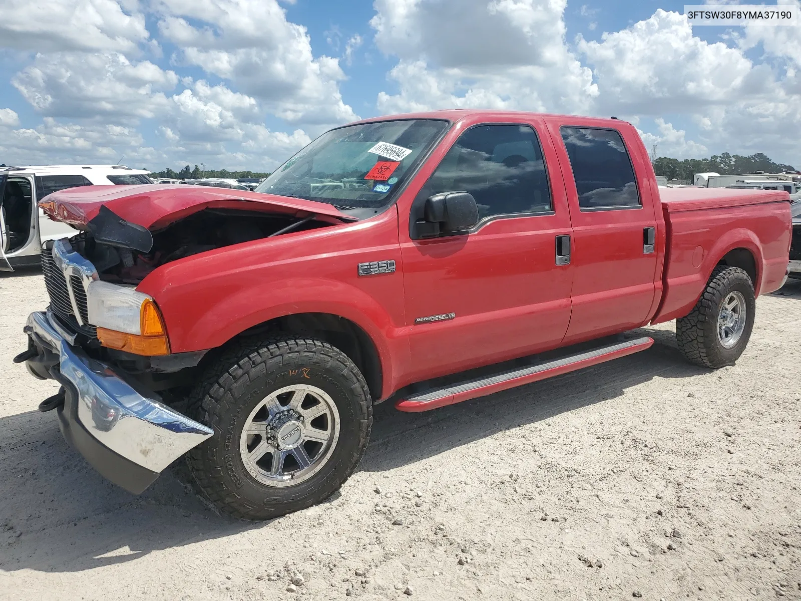 2000 Ford F350 Srw Super Duty VIN: 3FTSW30F8YMA37190 Lot: 67695694