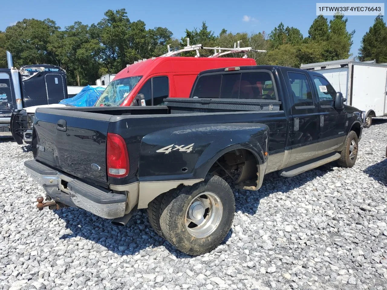 2000 Ford F350 Super Duty VIN: 1FTWW33F4YEC76643 Lot: 71656584